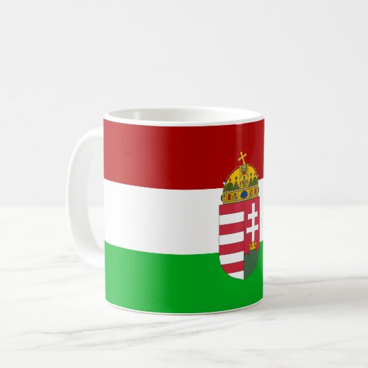 ungarische Flagge Kaffeetasse (Vorderseite Links)