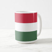 Ungarische Flagge Kaffeetasse (VorderseiteRechts)