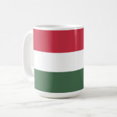 Ungarische Flagge Kaffeetasse (Vorderseite Links)