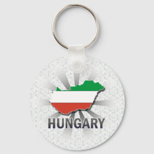 Ungarische Flagge Karte 2.0 Schlüsselanhänger