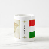 Ungarische Flagge + Karte Tasse (Mittel)