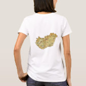 Ungarische Flagge + Karte + Text-T - Shirt (Rückseite)