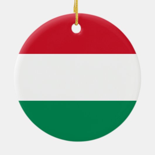 Ungarische Flagge Keramik Ornament (Hinten)