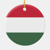 Ungarische Flagge Keramik Ornament (Hinten)
