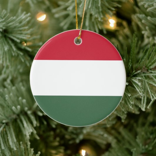Ungarische Flagge Keramik Ornament (Baum)