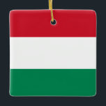 Ungarische Flagge Keramikornament<br><div class="desc">Anpassbare World Flag Produkte - Bitte fühlen Sie sich frei, Ihren eigenen Text hinzuzufügen.</div>
