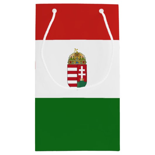 Ungarische Flagge Kleine Geschenktüte (Rückseite)