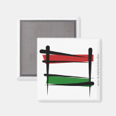 Ungarische Flagge Magnet (Vorderseite/Rückseite)