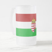 ungarische Flagge Mattglas Bierglas (Vorderseite Links)