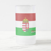 ungarische Flagge Mattglas Bierglas (Mittel)