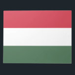Ungarische Flagge Notizblock<br><div class="desc">Dieses Design zeigt die Nationalflagge Ungarns (auf Ungarisch Magyarország genannt), das ein Land in Mitteleuropa ist. Ungarn grenzt im Norden an die Slowakei, im Nordosten an die Ukraine, im Osten an Rumänien und im Südosten an Serbien, im Süden an Kroatien und Slowenien, im Südwesten an Österreich und im Westen an...</div>