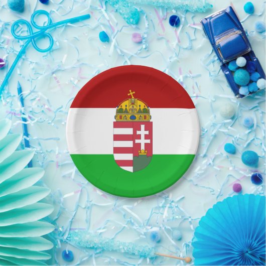 Ungarische Flagge Pappteller (Party)