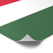 Ungarische Flagge Poster (Ecke)