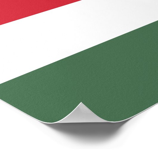 Ungarische Flagge Poster (Ecke)