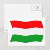 Ungarische Flagge Postkarte (Vorne/Hinten)
