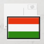 Ungarische Flagge Postkarte (Vorne/Hinten)