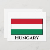 Ungarische Flagge Postkarte (Vorne/Hinten)