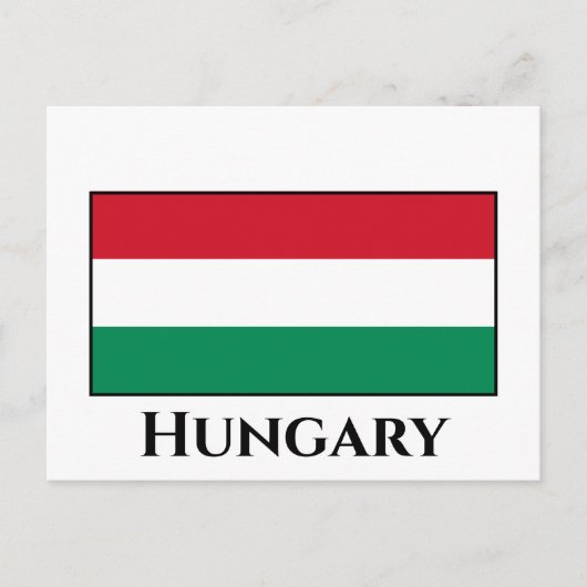 Ungarische Flagge Postkarte (Vorderseite)