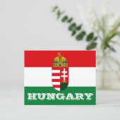 Ungarische Flagge Postkarte (Stehend Vorderseite)