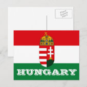 Ungarische Flagge Postkarte (Vorne/Hinten)