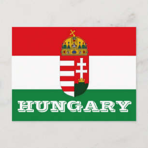 Ungarische Flagge Postkarte