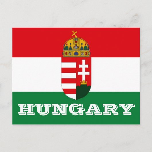 Ungarische Flagge Postkarte (Vorderseite)