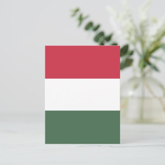 Ungarische Flagge Postkarte (Stehend Vorderseite)