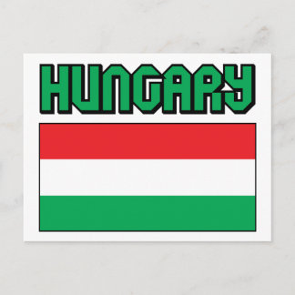 Ungarische Flagge Postkarte