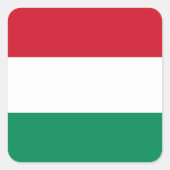 Ungarische Flagge Quadratischer Aufkleber (Vorderseite)