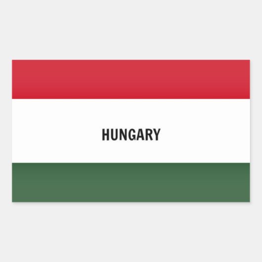 Ungarische Flagge Rechteckiger Aufkleber (Vorderseite)