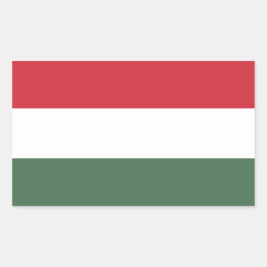 Ungarische Flagge Rechteckiger Aufkleber (Vorderseite)