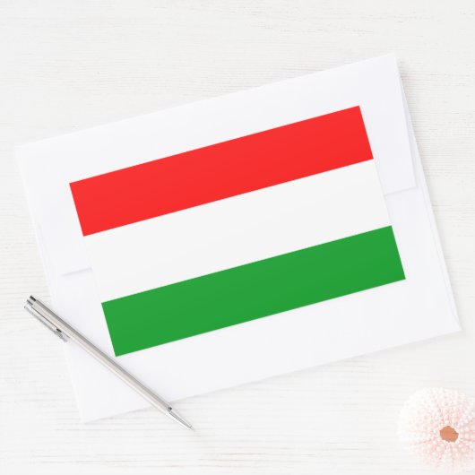 Ungarische Flagge Rechteckiger Aufkleber (Umschlag)
