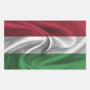 Ungarische Flagge Rechteckiger Aufkleber