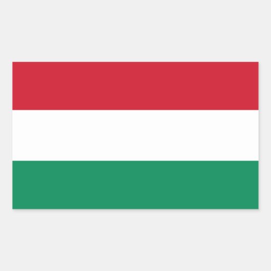 Ungarische Flagge Rechteckiger Aufkleber (Vorderseite)