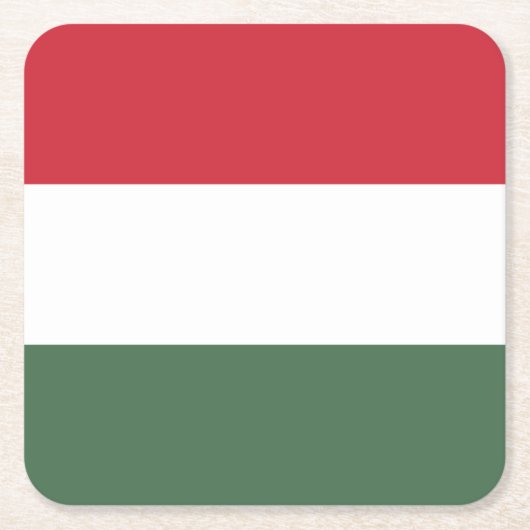 Ungarische Flagge Rechteckiger Pappuntersetzer (Vorderseite)