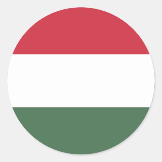 Ungarische Flagge Runder Aufkleber (Vorderseite)