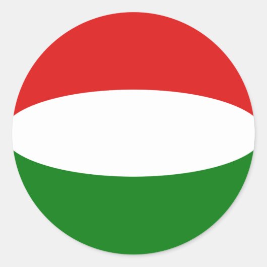 Ungarische Flagge Runder Aufkleber (Vorderseite)