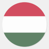 Ungarische Flagge Runder Aufkleber (Vorderseite)
