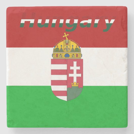 ungarische Flagge Steinuntersetzer (Vorderseite)
