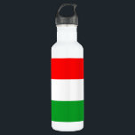 Ungarische Flagge Trinkflasche<br><div class="desc">Original Fahne Design sieht so aus, als wäre es angestrichen! Gedenken Sie Ihre Weltreisen, feiern Sie Ihr Erbe oder zeigen Sie jedem, wie viel Sie Ihre Zuhause Liebe! Dieses Bild ist auf einer Vielzahl von Produkten erhältlich. Karo aus allen unseren anderen Designs auf http://www.zazzle.com/zipperedflags Haben Sie eine Anfrage oder Fragen?...</div>