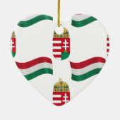 Ungarische Flagge und Wappen Keramikornament (Hinten)