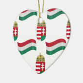 Ungarische Flagge und Wappen Keramikornament (Links)