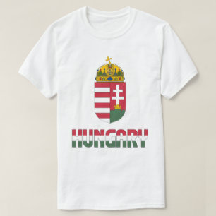 Ungarische Flagge und Wappen Patriotisch T-Shirt