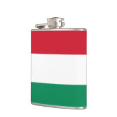 Ungarische Flagge / Ungarn / reisen / Sportfans Flachmann (Links)