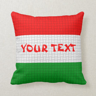 Ungarische Flagge Ungarns: ADDIEREN SIE TEXT Kissen