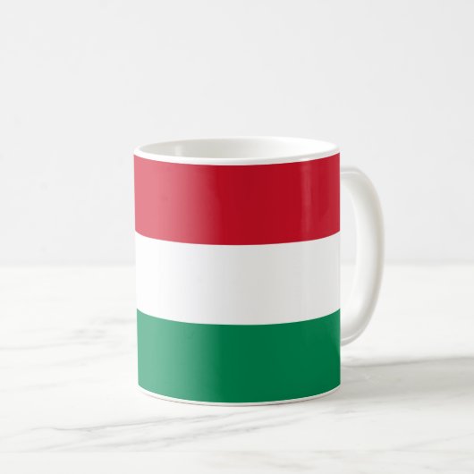 (Ungarische) Flagge Ungarns Kaffeetasse (VorderseiteRechts)