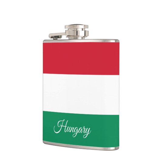 Ungarische Flagge & Urlaub Ungarn / Sportfans Flachmann (Links)