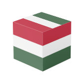 Ungarische Flagge Würfel (Rückseite Schrägansicht)