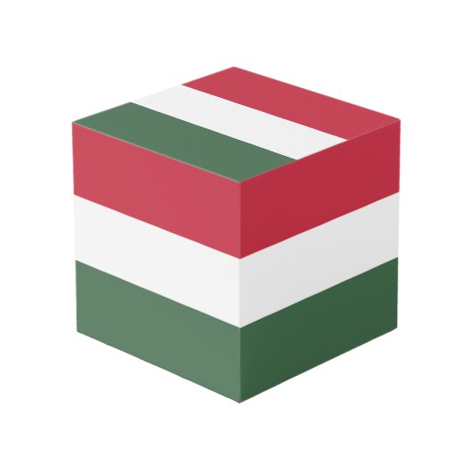 Ungarische Flagge Würfel (Vorderseite Schrägansicht)
