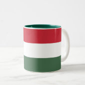 Ungarische Flagge Zweifarbige Tasse (VorderseiteRechts)